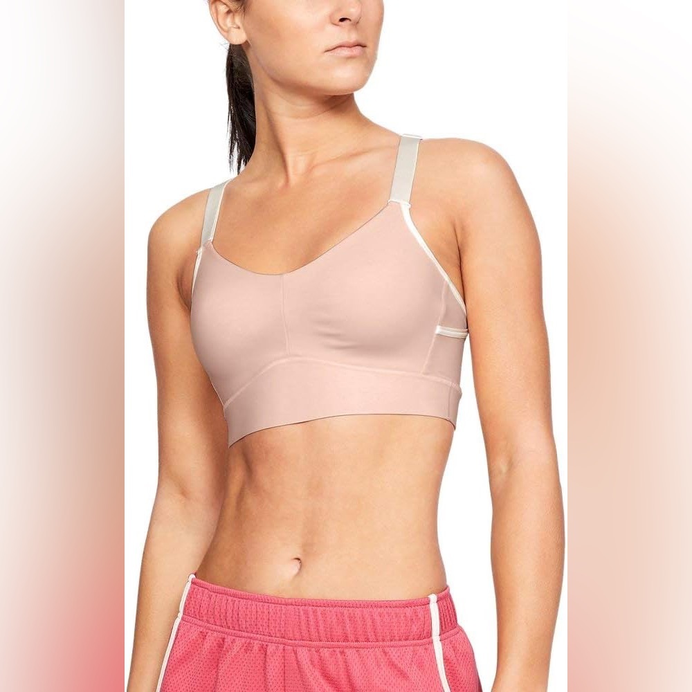 NWOT! Under Armour Women's UA Breathelux Mid Sports Bra Orange Dream Sz Medium